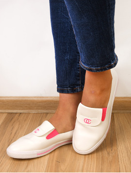 Espadrile Dama Accessible Alb Si Roz